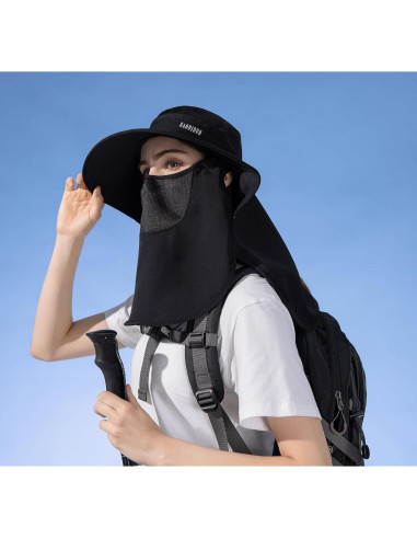 Sombrero de Sol HUAMULAN con Protección UV y Máscara Facial