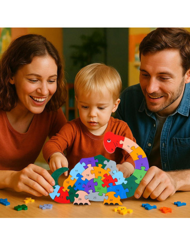 Rompecabezas de Madera LovesTown para Niños - Alfabeto y Números
