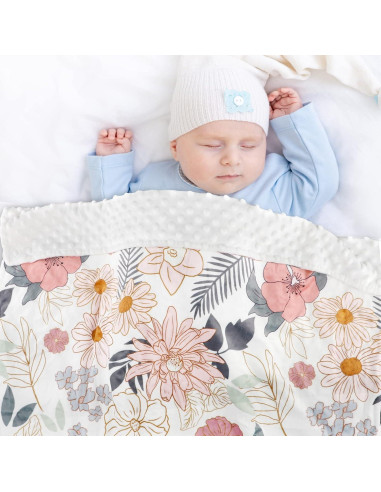 Manta de Recibo para Bebés HNHUAMING Floral 76x102 cm