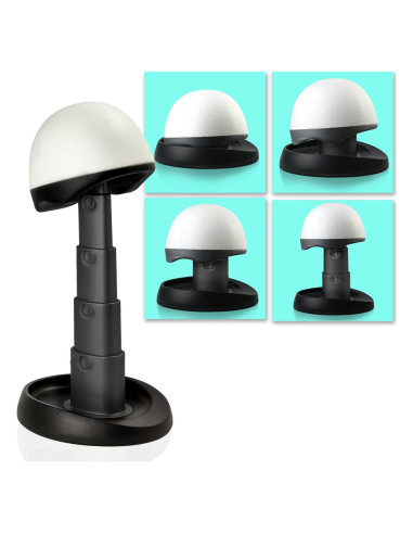 Soporte de Peluca Ajustable Adolfo Design - Negro, 5 Alturas