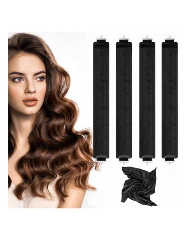 Rizadores Sin Calor Nunflue - 4 Paquetes para Cabello Largo