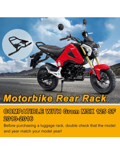 Soporte Trasero PSLER para Motocicleta MSX 125 2013-2020 - Hierro Negro 2