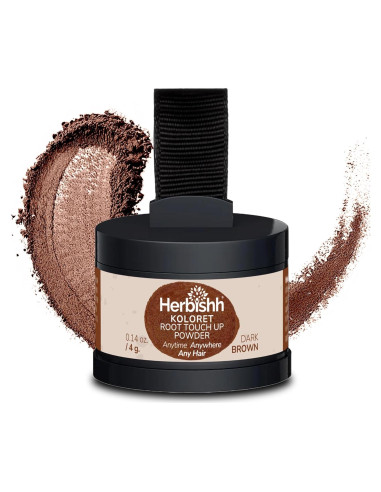 Koloret Polvo para Retocar Raíces Marrón Oscuro 40g - Cubierta Instantánea