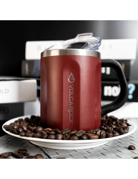 Taza de café VOLCAROCK 0.47 L acero inoxidable gris aislada Taza de café VOLCAROCK 0.47 L acero inoxidable gris aislada