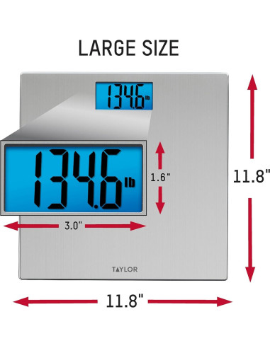 Báscula Digital Taylor 180 kg Acero Inoxidable Pantalla LCD