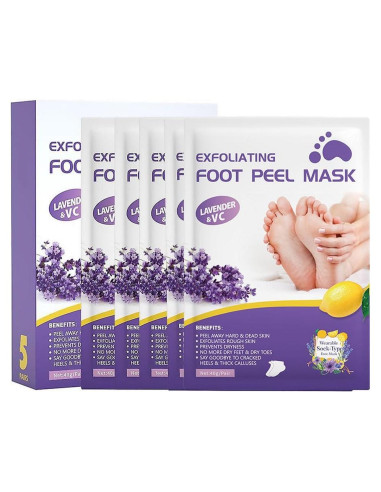 Mascarilla Exfoliante para Pies Dr.Pedi - 5 Pares Lavanda