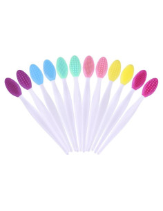12 Pcs Cepillos Exfoliantes de Silicona Lipxantiom para Labios y Nariz