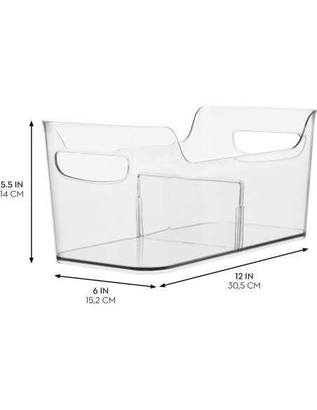 Contenedor Organizador de Nevera iDesign 30.5x15.2 cm Transparente Contenedor Organizador de Nevera iDesign 30.5x15.2 cm Transparente