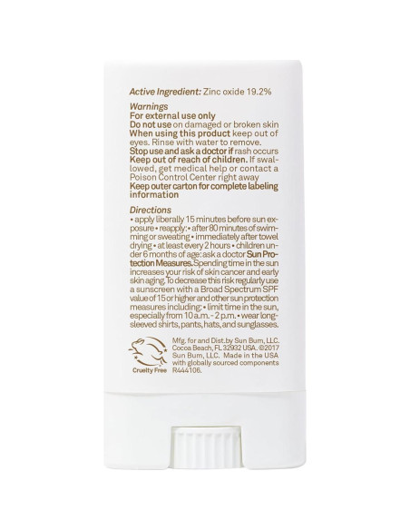 Protector Solar Mineral SPF 50 Sun Bum en Barra 12.7 g Protector Solar Mineral SPF 50 Sun Bum en Barra 12.7 g