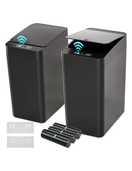 Cubo de Basura Automático Kaylowe 9.84L Negro Sensor Infrarrojo Cubo de Basura Automático Kaylowe 9.84L Negro Sensor Infrarrojo
