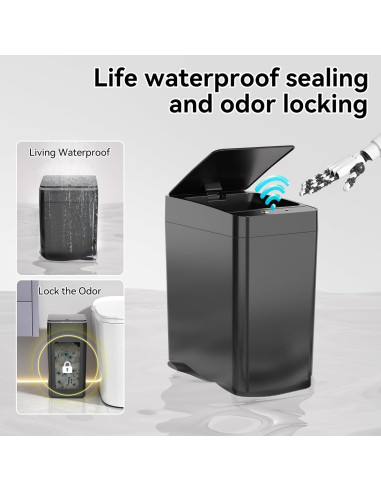 Cubo de Basura Automático Kaylowe 9.84L Negro Sensor Infrarrojo