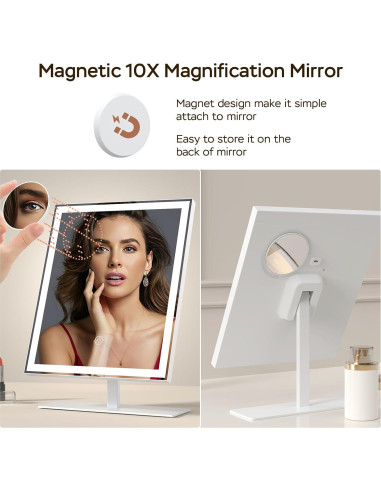 Espejo de Maquillaje Iluminado AUATZ 34.3 cm Dimmable 10X