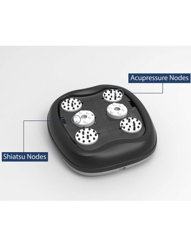 Masajeador de pies Zyllion Shiatsu ZMA-31 con calor - Alivio para fascitis plantar