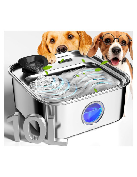 Fuente de Agua para Perros Grandes Oneisall 10L Acero Inoxidable Fuente de Agua para Perros Grandes Oneisall 10L Acero Inoxidable