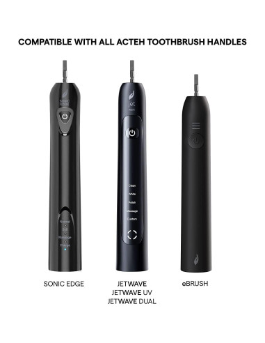 Cabezas de cepillo de dientes Acteh de bambú con carbón - 4 unidades