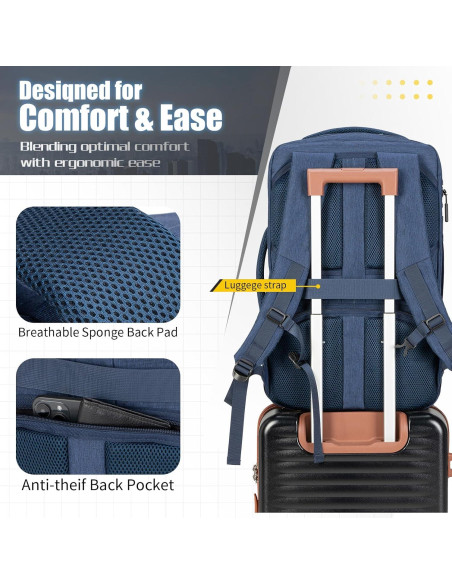 Mochila de viaje 42L Velaybor con cubos de embalaje y USB Mochila de viaje 42L Velaybor con cubos de embalaje y USB