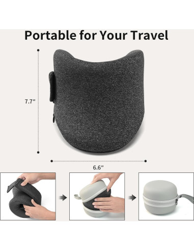 Almohada de Viaje Ergonómica HANQIMER con Soporte para Barbilla