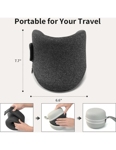 Almohada de Viaje Ergonómica HANQIMER con Soporte para Barbilla Almohada de Viaje Ergonómica HANQIMER con Soporte para Barbilla