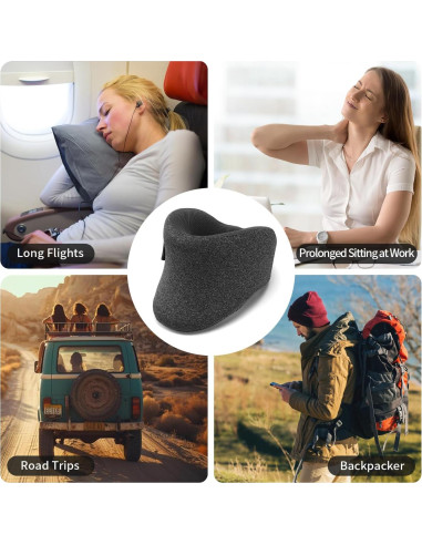 Almohada de Viaje Ergonómica HANQIMER con Soporte para Barbilla