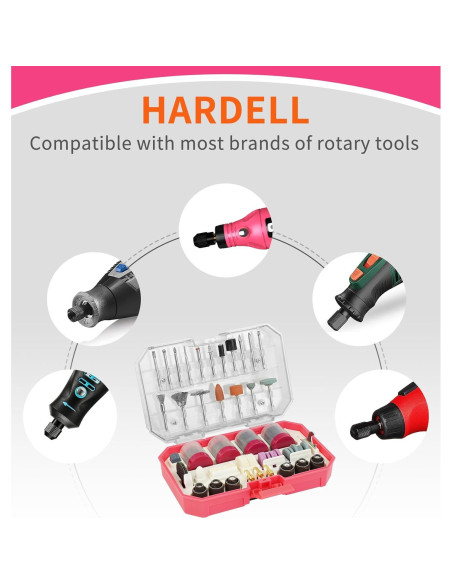 Kit de Accesorios para Herramienta Rotativa HARDELL 227pcs Kit de Accesorios para Herramienta Rotativa HARDELL 227pcs