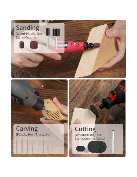 Kit de Accesorios para Herramienta Rotativa HARDELL 227pcs Kit de Accesorios para Herramienta Rotativa HARDELL 227pcs