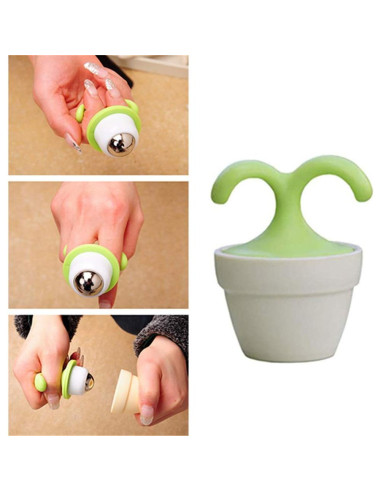 Masajeador de Mano Mini 16xi en Forma de Planta Verde 4.8cm