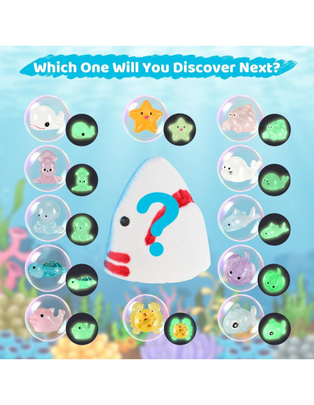 Bombas de Baño para Niños BubFroo - 6 Piezas con Juguetes Bombas de Baño para Niños BubFroo - 6 Piezas con Juguetes