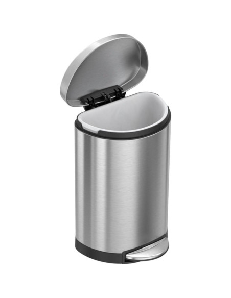 Basurero Semi-Round 10L simplehuman Acero Inoxidable Cepillado Basurero Semi-Round 10L simplehuman Acero Inoxidable Cepillado