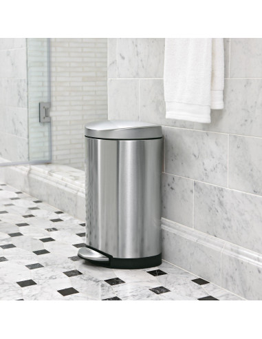 Basurero Semi-Round 10L simplehuman Acero Inoxidable Cepillado