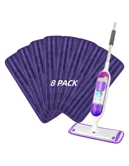 Paños de Mopa Reutilizables ITidyHome para Swiffer PowerMop - 8 Unidades Paños de Mopa Reutilizables ITidyHome para Swiffer PowerMop - 8 Unidades