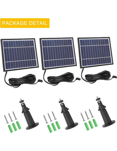 Panel Solar iTODOS para Cámaras Arlo Pro y Pro2 - 3 Paquete, 2600mAh Panel Solar iTODOS para Cámaras Arlo Pro y Pro2 - 3 Paquete, 2600mAh