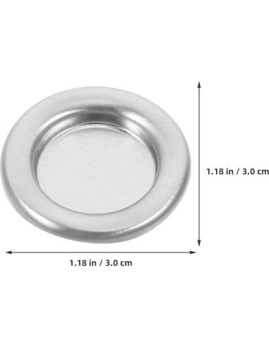 Bandeja de Incienso DECHOUS 10 Piezas Aluminio Plata 3x3cm