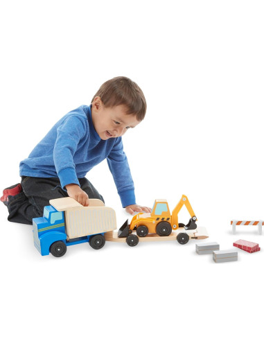 Camión Volquete de Madera Melissa & Doug con Piezas de Construcción