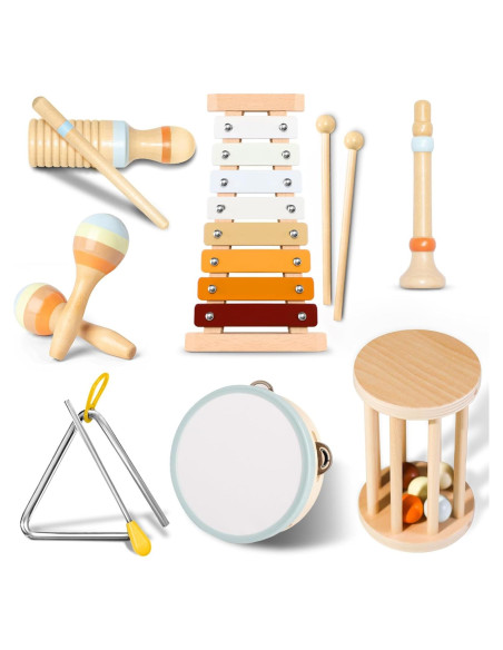 Set de Instrumentos Musicales Montessori AGV Cici para Bebés Set de Instrumentos Musicales Montessori AGV Cici para Bebés