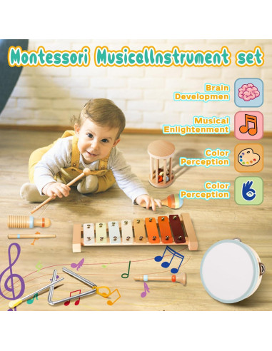 Set de Instrumentos Musicales Montessori AGV Cici para Bebés