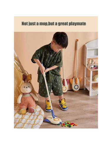 Mini Mopa Infantil BSMstone Naranja para Juego de Limpieza