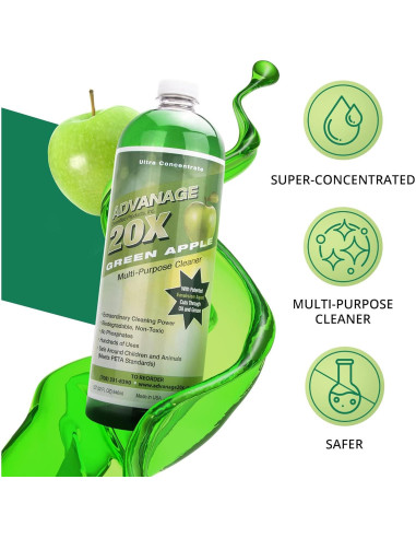 Limpiador Multiusos Concentrado Advanage 20X Manzana Verde 946ml