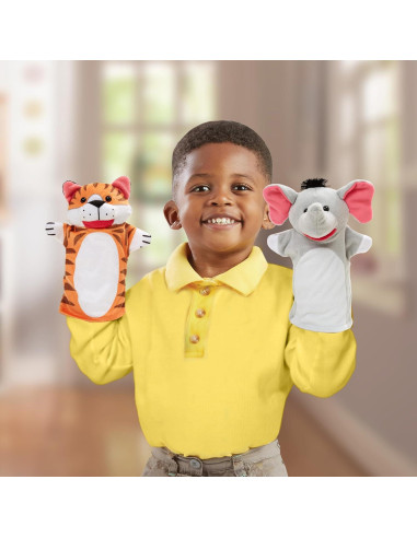 Títeres de Mano Melissa & Doug Amigos del Zoológico - 4 Piezas