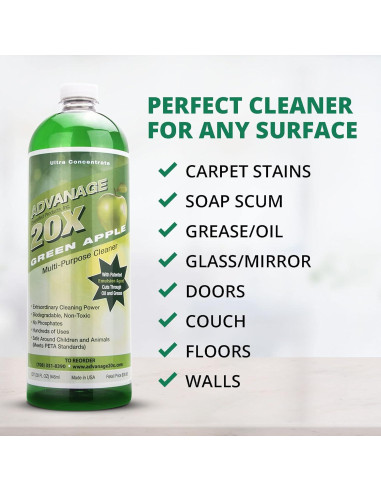 Limpiador Multiusos Concentrado Advanage 20X Manzana Verde 946ml