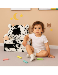Silla Plegable 2 en 1 QIUODO para Niños - Sofá Vaca 47 cm 2