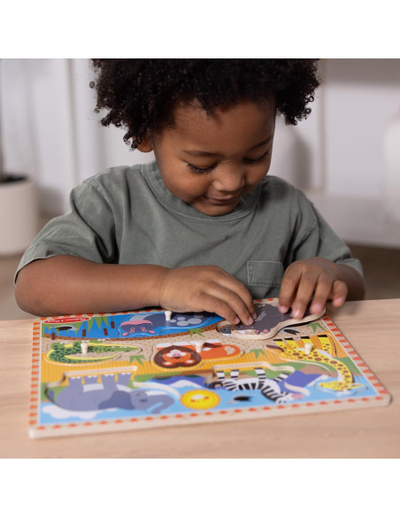 Rompecabezas de Madera Safari Melissa & Doug - 7 Piezas Rompecabezas de Madera Safari Melissa & Doug - 7 Piezas