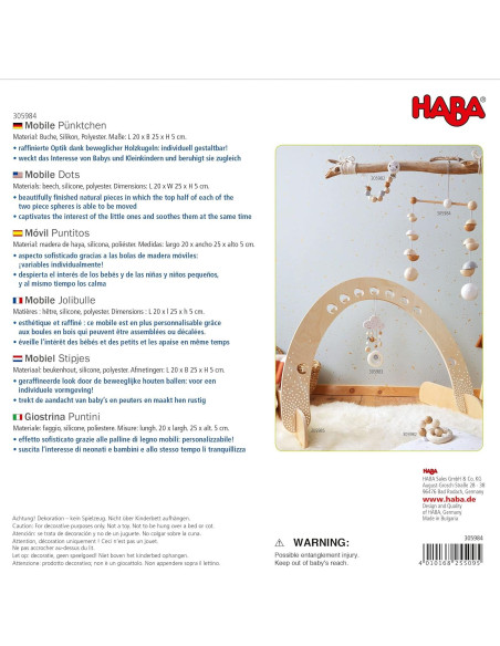 Móvil para Bebés HABA de Madera Natural - 25.4x20.3 cm Móvil para Bebés HABA de Madera Natural - 25.4x20.3 cm