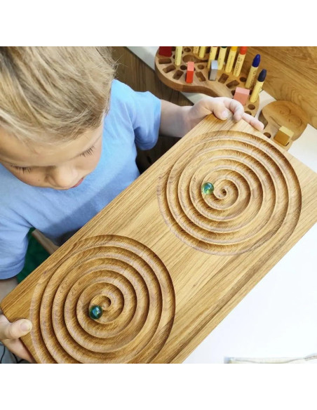 Tablero Montessori Interhemisférico Educativo con Canicas Tablero Montessori Interhemisférico Educativo con Canicas
