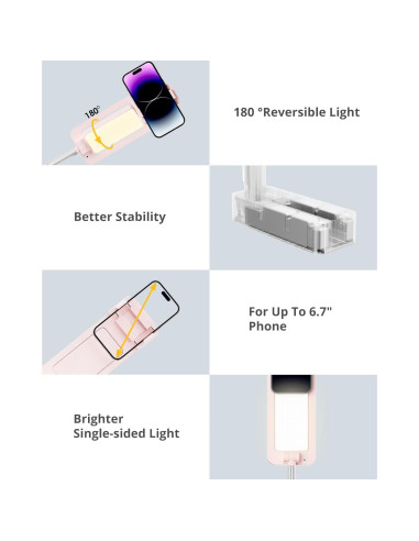 Soporte para Teléfono SupeDesk SD-PST001 con Luz LED 360