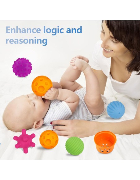 Bolas Sensoriales ROHSCE para Bebés - Juguetes Multicolor 6 Piezas Bolas Sensoriales ROHSCE para Bebés - Juguetes Multicolor 6 Piezas