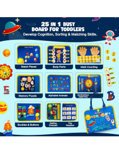 Bolsa de Libro Ocupado para Niños Nangong Kangnai - Fieltro Azul 2