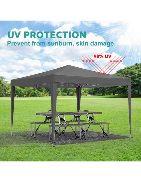 Carpa Plegable 3x3m Shuai con 4 Paredes Removibles y Bolsa Carpa Plegable 3x3m Shuai con 4 Paredes Removibles y Bolsa