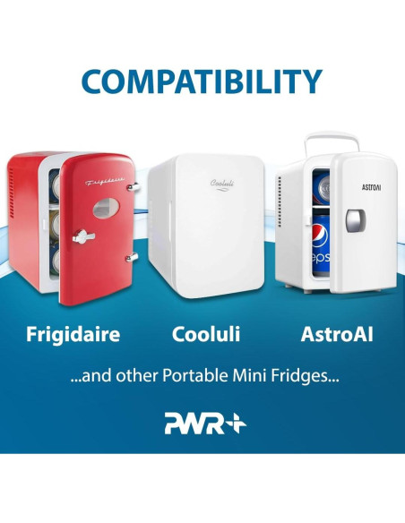 Cable de Alimentación 1.83m PWR+ para Mini Nevera Frigidaire y AstroAI Cable de Alimentación 1.83m PWR+ para Mini Nevera Frigidaire y AstroAI