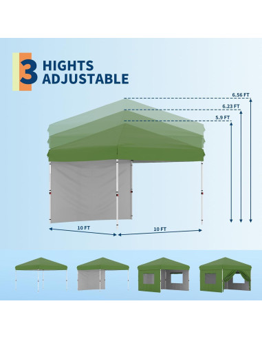 Tienda de Playa Pop Up GarveeLife 3x3m Impermeable UV 50+