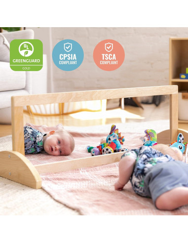 Espejo Bi-Direccional ECR4Kids Natural 39.6x37.1 cm para Niños